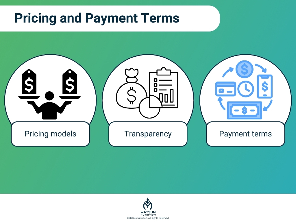 Pricing and Payment Terms